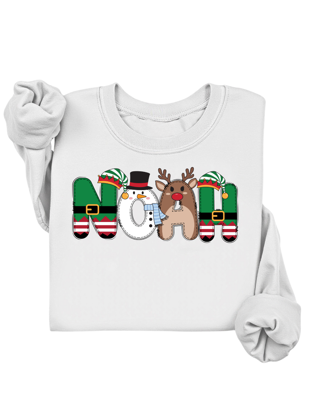 CUSTOM NAME CHRISTMAS SWEATER
