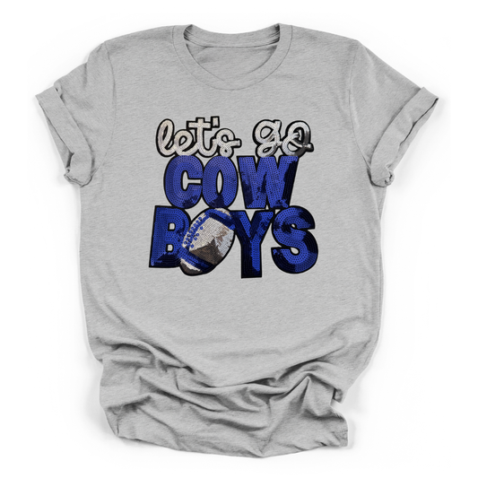 LETS GO COWBOYS SEQUIN