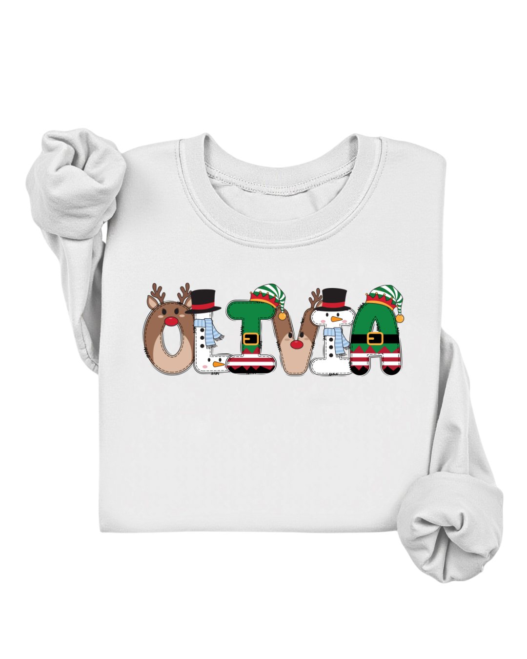 CUSTOM NAME CHRISTMAS SWEATER